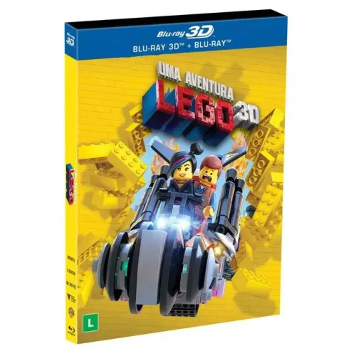 Blu-ray 3D+2D Uma Aventura Lego com Luva Original
