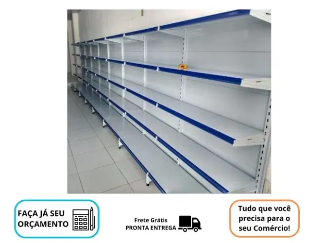 Gondola de Aço Parede Nova 5 bandeijas
