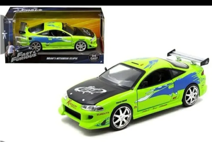 Miniatura Carro de Coleção Fast and Furious Brian's Mitsubishi Eclipse