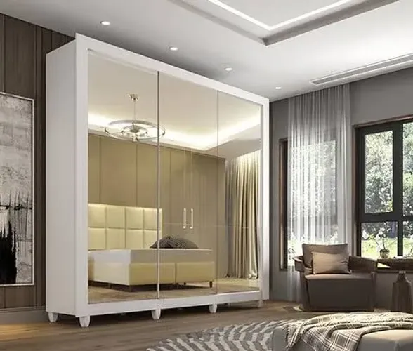 Roupeiro Panamá com 3 portas Espelhadas 