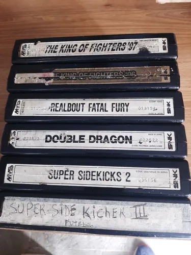 Lote com 06 cartuchos neo geo MVS SNK original