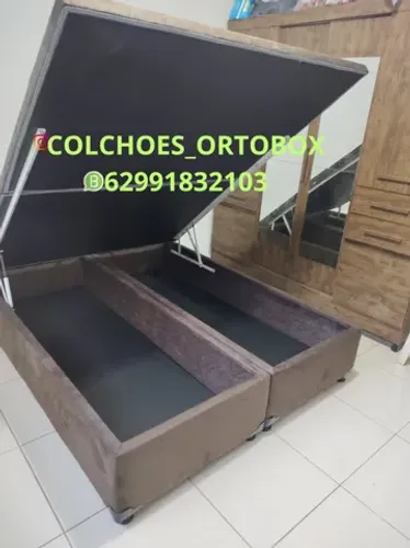Box baú queen size estrutura reforçada/blindado