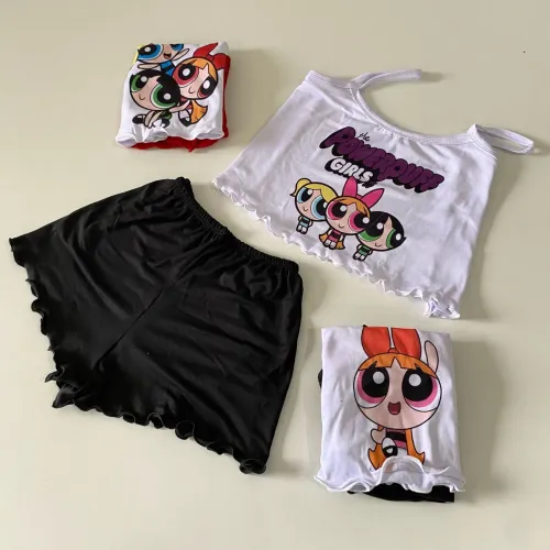 Kit 3 Pijamas Baby dool Sortidos SUEDE Personagens.