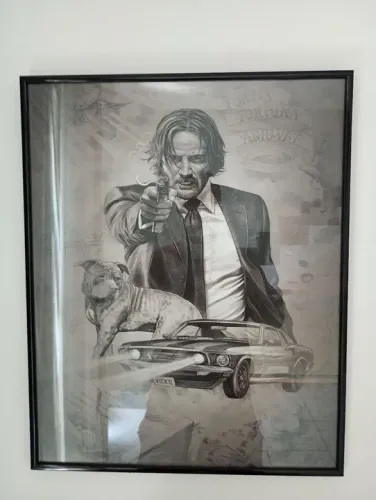 Quadro Decorativo John Wick / Rocky Bslboa