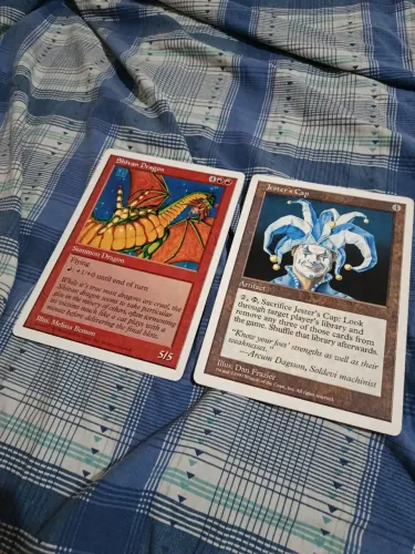Cartas oversozed magic the gathering - shivan dragon e jesper's the cap - mtg