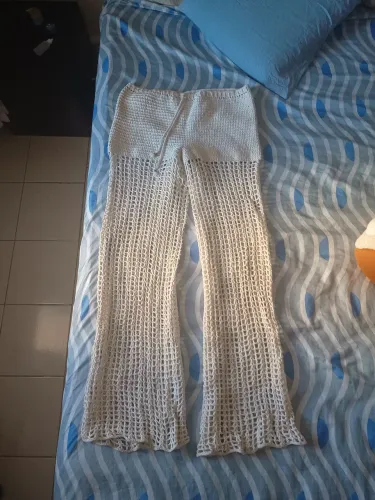 Calça Crochê Crua