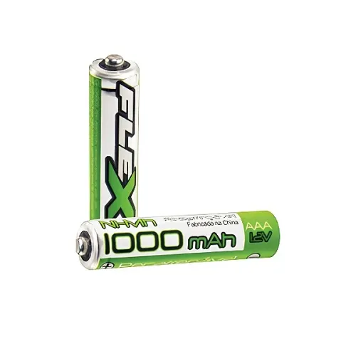 Pilha Recarregável AAA (Palito) Ni-MH 1000mAh com 2 Unid - Flex