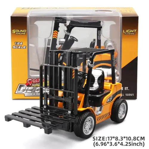 Miniatura Modelo de Empilhadeira Die-Cast Efeito Sonoro e Luminoso - Escala 1/24 - Gtech