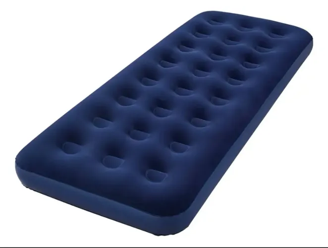 Colchão inflável azul solteiro para camping
