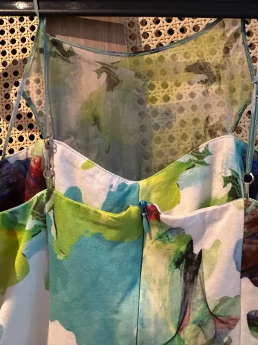 Vestido short malha estampado