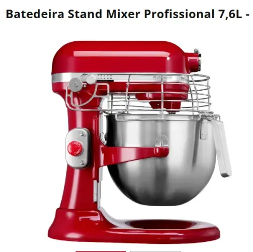Batedeira Stand Mixer Profissional 7,6L - Empire Red - 220V   Arnildo