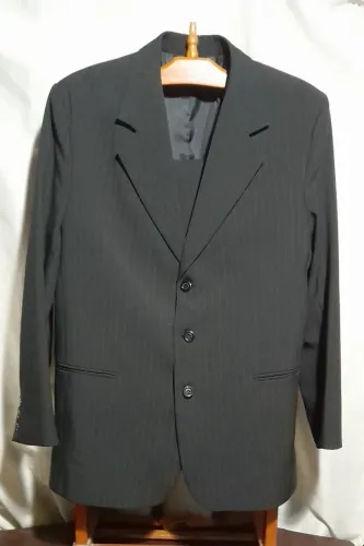 Terno Masculino Preto Listrado