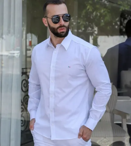 Oferta Exclusiva Camisa Social Branca Manga Longa - Novo