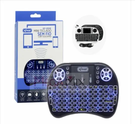 Teclado Sem Fio Knup KP-2048 com Touchpad