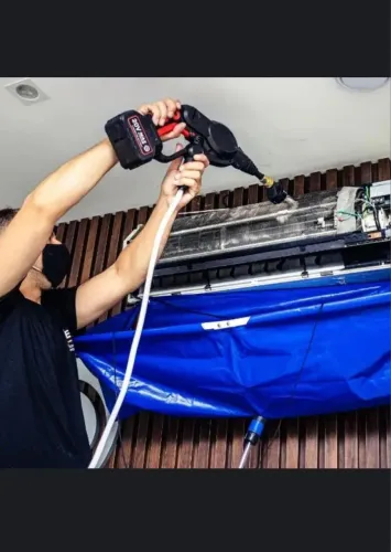 Preço promocional 79,90. Limpeza de ar-condicionado