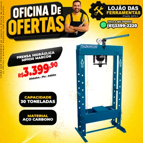 Prensa 30 Toneladas Hidráulica Mph30 Marcon