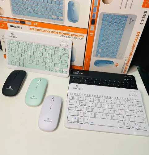 Kit teclado e mouse bluetooth 