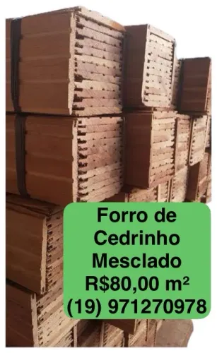 Forro de Madeira Cedrinho Mesclado
