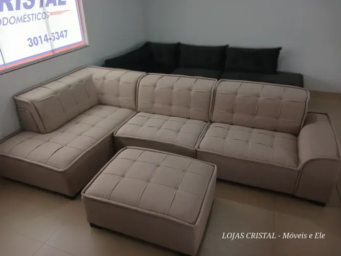 Sofá de Canto Modular Bege