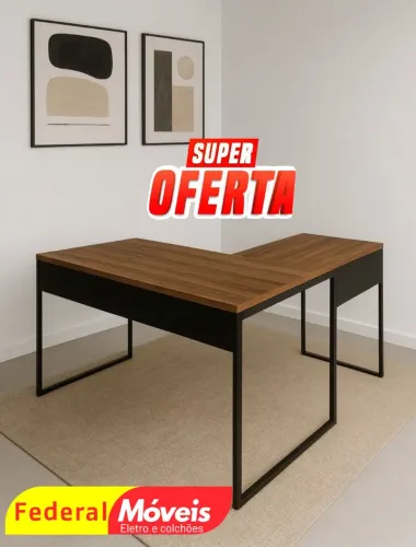 Escrivaninha 1,50x1,50 - Espaçosa e resistente!