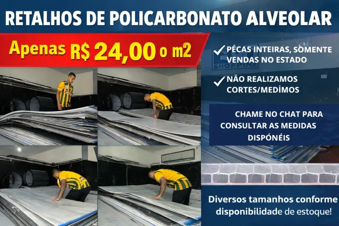Policarbonato alveolar diversas medidas 
