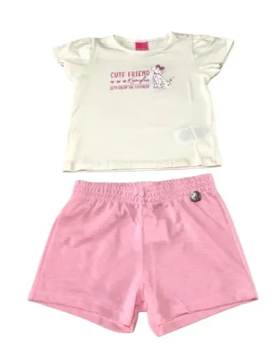 Conjunto Menina Blusa Shorts Favinho Kamylus Cute Friend