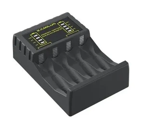 Carregador de Pilhas recarregáveis com 4 Slots, pilhas AA/AAA