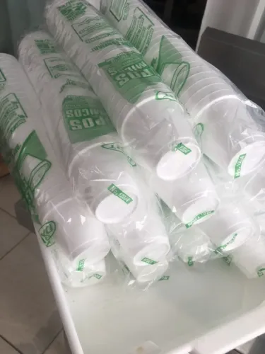 100 Copos Térmico de Isopor 120 ml 