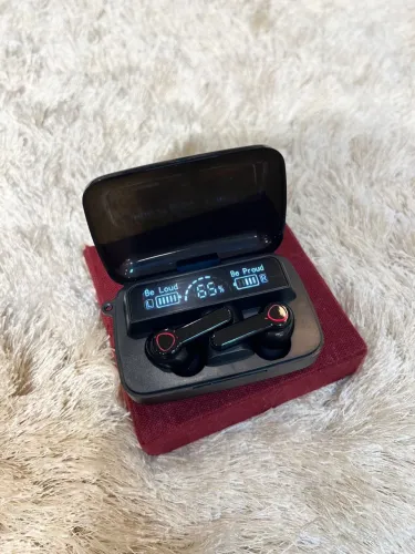 Fone Bluetooth M19 com Power Bank, Lanterna e Som TWS Bass