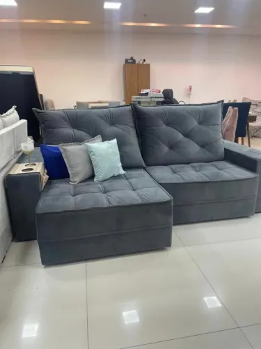 Sofá Retrátil e Reclinável Berlim 2,50m de Largura-  Molas Ensacadas Produto Novo