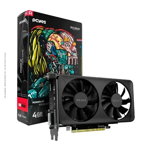 Placa de Vídeo PCYES RX 550 4GB,128Bits, GDDR5, DP, HDMI, DVI - PVEX5504GBDFBR