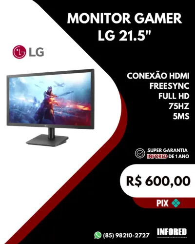 Monitor gamer LG 21.5"