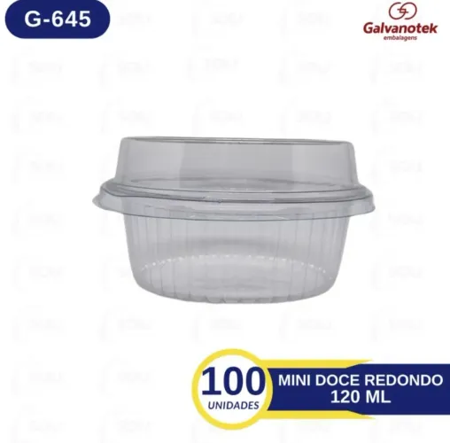 Embalagem de sobremesa galvanotek 120ml