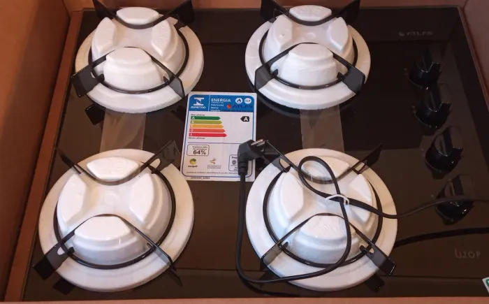 COOKTOP ATLAS BIVOLT U.TOP 4 BOCAS NOVO NA CAIXA 