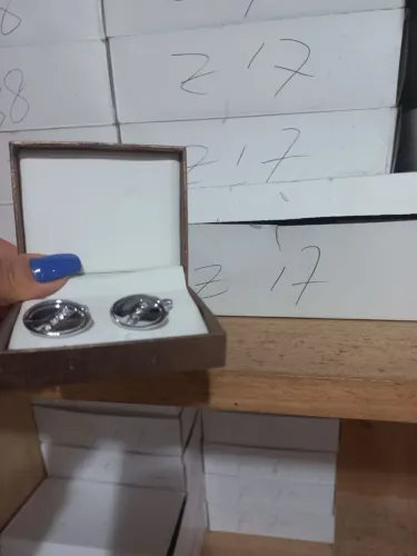 abotoaduras para camisa social punho duplo promoção acompanha caixinha