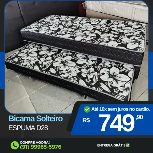 Bicama Solteiro Espuma D28 Entrego hoje mesmo