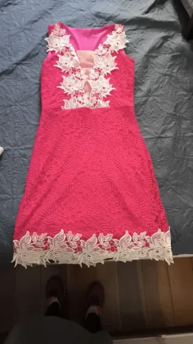 Vestido renda rosa