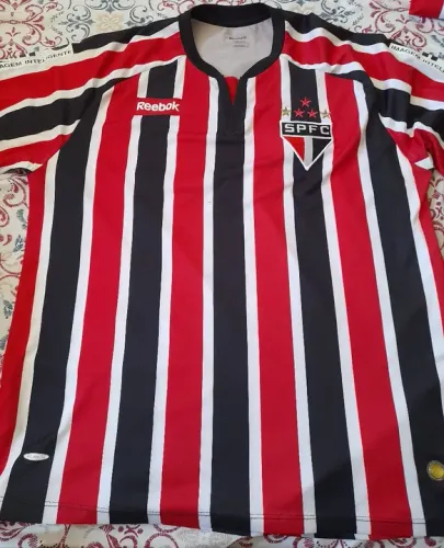 Camisa São Paulo oficial Reebok listrada IPS 2010
