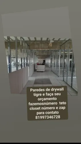 Instalação de drywall closet armário prateleiras