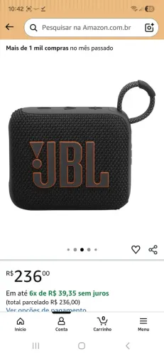 Vendo caixinha jbl go 4 original nova