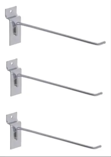 Ganchos em inox para painel canaletado de 10 e 15 cm