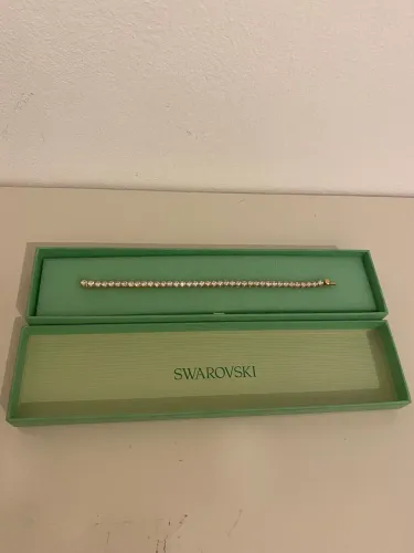 Pulseira Ouro Rosé Swarovski 