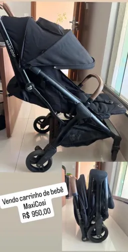 Carrinho de bebê portátil super conservado 