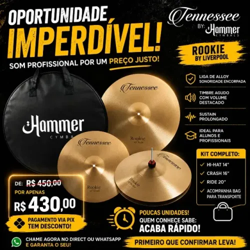 Kit Pratos Tennessee Hammer Cymbals Rookie Hi Hat Crash Ride
