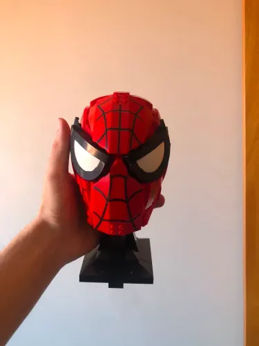 Lego marvel mascara homem aranha 