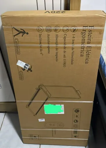 Esteira Ergométrica Dobrável Elétrica Com Controle Remoto, Nova, 22V, Até 120Kg