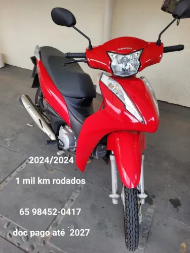 TENHO D U A S Honda biz 110i 24/24 FIPE 15K, doc pago até março de 2027, esta 1 mil km