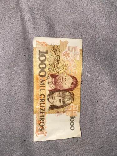 Vendo nota de 1000 cruzeiros para colecionador ou quem tiver interesse
