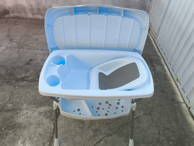 Banheira Bebê Com Suporte Galzerano Acqua Premium 7090 Azul