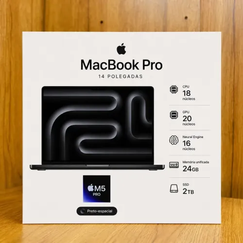 MacBook Pro 14.2 M5 Pro 24GB/2TB SSD / 18/20 núcleos + 1 ano de garantia